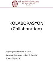 colab in tagalog|KOLABORASYON: Tagalog.